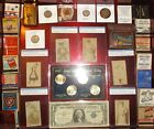 Junk Drawer Silver Certificate Coins Tokens Antique Early Actress Tobacco Cards