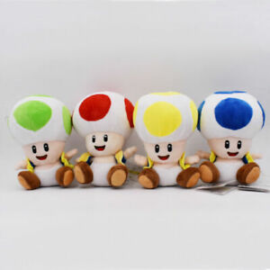 Super Mario Bros Mushroom Toad Plush Toy Doll Gift Stuffed Animal Xmas Gift 7‘’