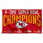 Kansas City Chiefs 4-Time Super Bowl Championship 4 COLOR FLAG