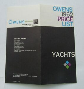 Owens Yachts Sales Brochure 1961