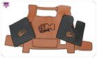 SET OF FLOOR MATS FOR MAN TGX SMOOTH WITH CUSTOM EMBROIDERY LIGHT BROWN / BLACK