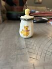Vintage Ceramic Baby Bottle Teddy Bear Miniature 3.25 in. Trinket Box Hinged Lid