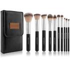 SHANY Makeup Brushes Black OMBRE Pro 10 Piece Essential Professional Makeup B...