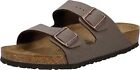 Birkenstock 151181 Arizona Unisex Leather Sandal, Mocha Birkibuc, Size Options