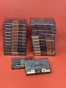 Lot of 22 Maxell XLII/XLIIS High Bias Audio Cassette Tapes 60-90-100 NEW READ