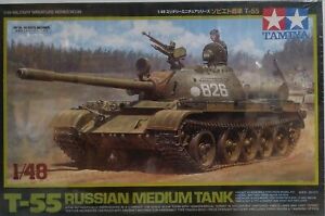 Tamiya 1/48 scale kit 32598, Russian T-55 Medium tank.