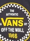 Vans Off The Wall Logo Graphic Black Yellow Hoodie Sweatshirt Men Size S