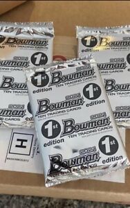 2021 Topps Bowman 1st Edition Baseball Factory Sealed 3 Hobby Pack  Lot