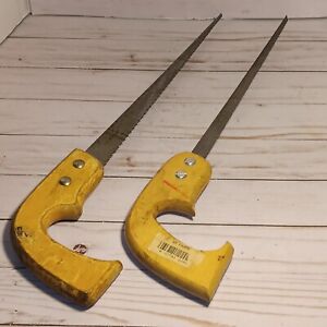 Lot 2: Vintage Pruning Limbing Hand Saws Wood Handle 18 Inch And 19 Inch