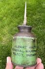 Vintage Milroy Indiana hardware advertising thumb oiler oil can John Deere Green
