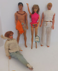 Lot of 4 Vintage 1966, 1968, eyelash Barbie & Ken Fashion Dolls Mattel