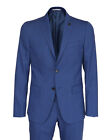 NWT PAL ZILERI SUIT blue prince of Wales lightweight wool luxury Italy 52 us 42