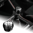 Gear Shift Knob Cover REAL HARD Carbon Fiber Black For Subaru WRX STI 2022-2023