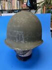 WW2 US Army Military M1 Helmet Steel Pot Shell Fixed Bale Front Seam FS FB