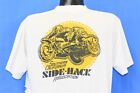 vtg 70s SCSA SIDE-HACK ASSOCIATION CALIFORNIA MOTORCYCLE DISTRESSED t-shirt L