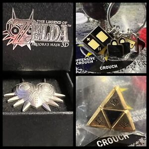 Lot of 3 Pins: Legend of Zelda Majora's Mask 3D + Triforce Kanji  + 3DS Trinkets
