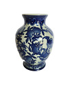 New ListingVintage Chinese Blue & White Chinoiserie Vase 8