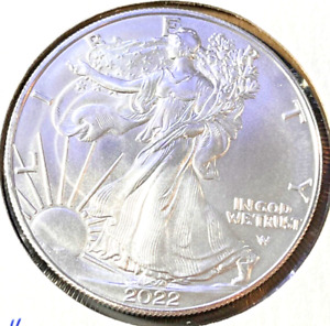ONE 2022 American Silver Eagle Uncirculated .999 Silver From US MINT GEM BU ML