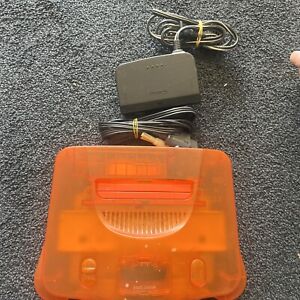 Nintendo 64 FUNTASTIC Fire Orange N64 Console OEM TESTED & WORKING!