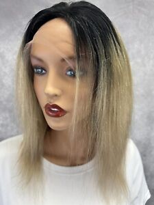 Glue-less Full Lace Wig 10 Inch Ombre Straight 100% human hair Brazilian Hair