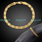 Solid 18K Yellow Gold Filled 8 inch 5mm Italian Snail Link Chain Bracelet F207
