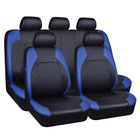 Black/Blue Front Rear Car Seat Cover Set Protector Cushion Universal Accessories (For: Renault Scenic II)