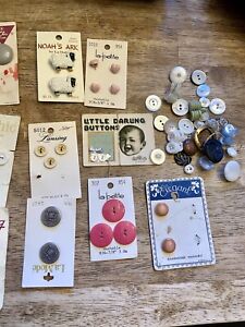 Vintage Button Lot Bundle Buttons on cards Sewing Supplies
