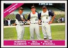 Roberto Clemente Willie Stargell Virdon 1966 style Custom Baseball Art Card