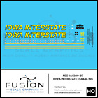 HO Scale Iowa Interstate Railroad GEVO 516 Locomotive Decal Set