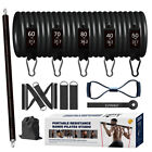 300LB Pilates Bar Exercise Kit Gym Fitness Yoga Resistance BandS Stick Trainers