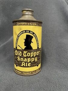 New ListingOld Topper Snappy Ale cone top beer can IRTP, open empty breweriana collectible