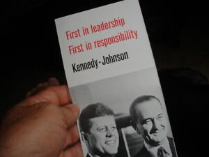 1960 JFK LBJ Political Flyer KENNEDY 4 PRESIDENT Campaign Leaflet brochure WWII