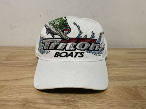 Triton Boats Adjustable Embroidered Boat Fishing Hat /Cap White Bass