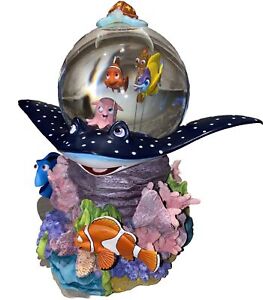 Disney Pixar Finding Nemo Over The Waves Coral Reef Mr Ray Snow Globe Music Box