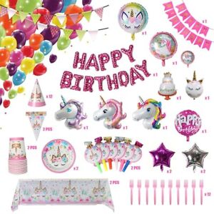 unicorn birthday party supplies For Girls, Unicorn Theme, Birthday Decorations