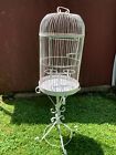 Highly Decorative Antique 2pc.Metal Parrot 🦜 Cage w/Cleanout Tray-PICKUP ONLY