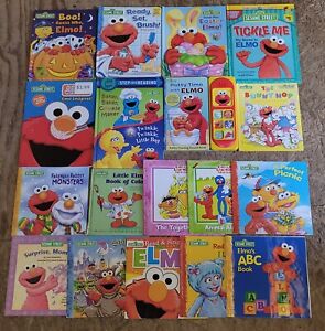New ListingMixed HC & SC Lot Of 18 Sesame Street ELMO Books Sound, Paint With Water Pop-Up