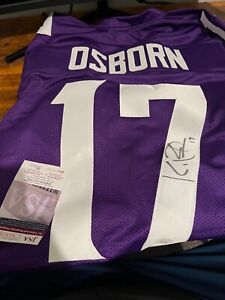 KJ Osborn (Minnesota Vikings) Autographed Custom Jersey. JSA Certified