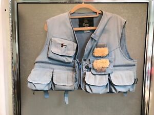 Woman's Vintage Orvis Fly Fishing Vest-Powder Blue-Shorty-Very Nice