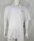 ADIDAS Golf Men's Polo Shirt 2XL Short Sleeve UPF50 Dot Print White NWT