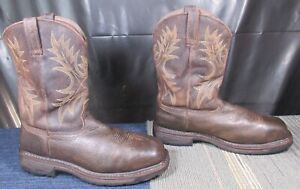Mens ARIAT Workhog Wide Square Toe H2O CT Leather Work Boots 13 D