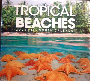 2024 Tropical Beaches Mini Wall Calendar 5.5