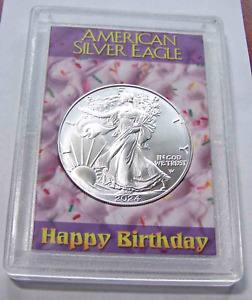 2024 American Eagle Silver Dollar & Happy Birthday Case No. 1