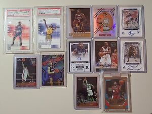 12 card lot of Auto, PSA 10 Graded Basketball Cards some Autograph