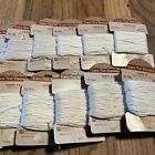 Vintage Lace Net Darning Cotton Lot Of 12 - 25 Yards Each White From Wangs