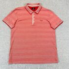 HUGO Boss Shirt Men's Medium Red Classic Short Sleeve Embroidery Logo Pima Polo