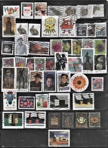USA Stamps 51 Used Different 2021 Stamps inclu. Priority