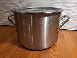 Vollrath Large Stainless Steel Stock Pot with Lid 16 Qt 9”x 12.5” USA