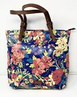 Sakroots Coated Canvas Tropical Beach Floral Flower Bag Purse Travel Tote Boho