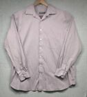 ROCHESTER Dress Shirt Mens XL Tall Purple Textured Egyptian Cotton Button Up 17
